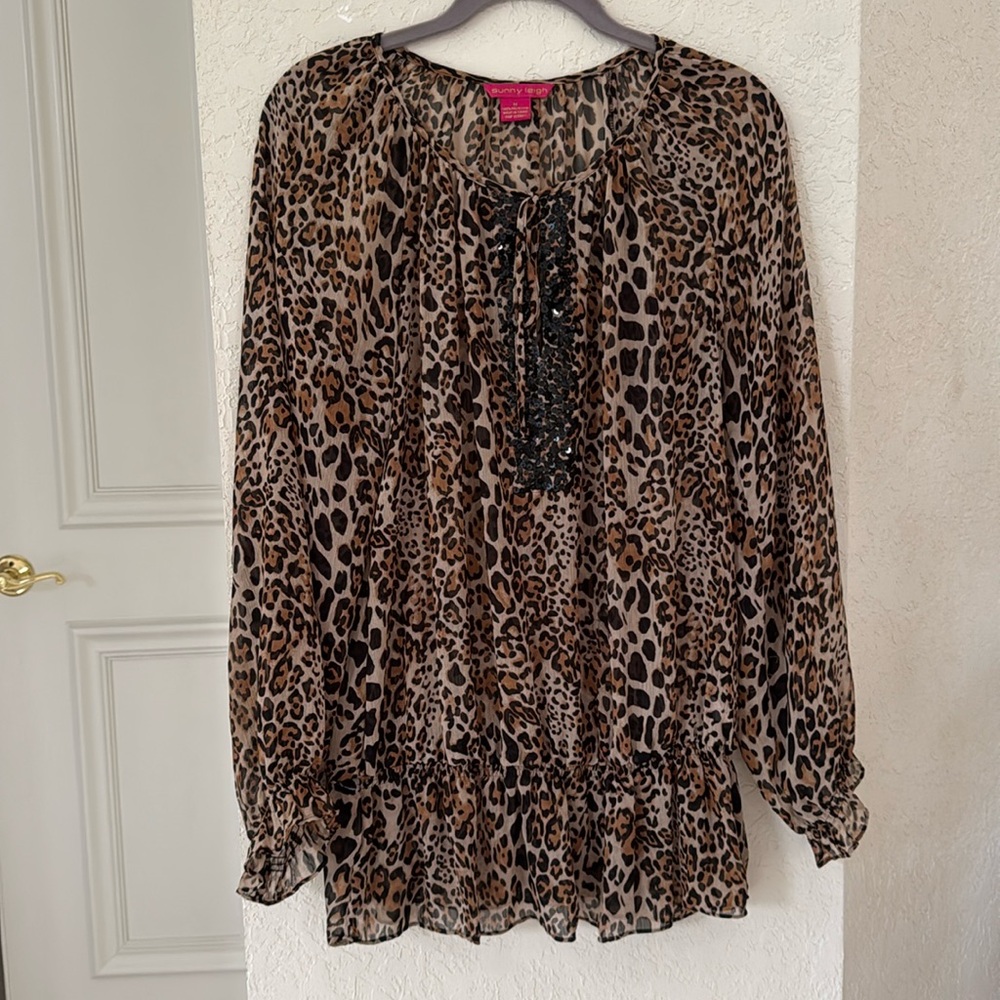 SUNNY Leigh leopard print size M - Picture 1 of 8